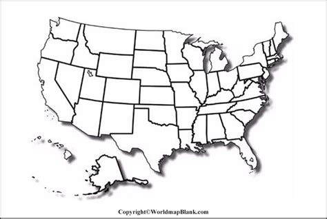 Blank United States Map Worksheet