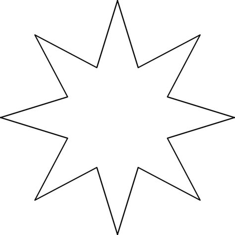 Dessin, une étoile à 8 branches | Coloriage étoile, Travaux manuels