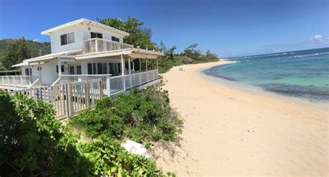 North Shore Oahu Beach Front House Has Grill And Internet Access