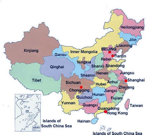 Map Of China Provinces Chinese Provincial Maps