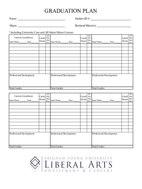 2017 Form Byu Mss Graduation Plan Fill Online Printable Fillable