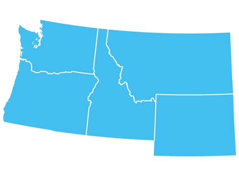 Map Of Washington Oregon Idaho And Montana Nwaba