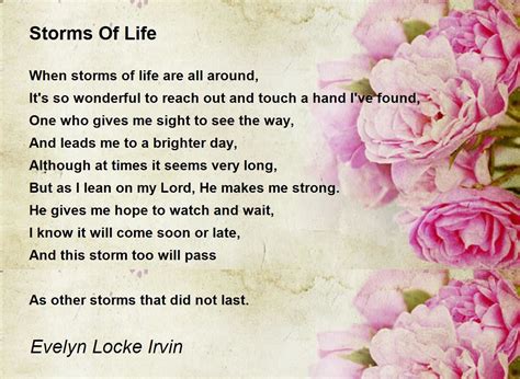 Storms Of Life Storms Of Life Poem By Evelyn Locke Irvin