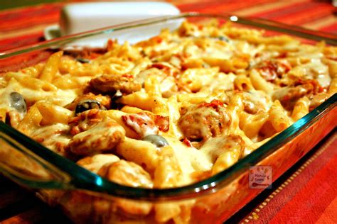 Recipe at wellplated.com | @wellplated. Sausage and Pasta Bake with Bacon and Olives | Manila Spoon