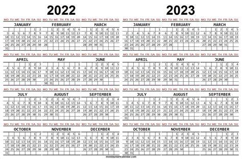 2022 2023 2024 Calendar Printable Template 3 Year Calendar Planner Images