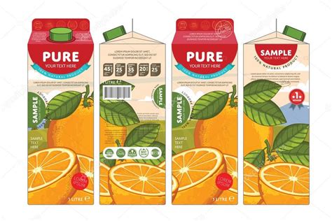 Template Packaging Design Orange Juice — Stock Vector © Studioworkstock