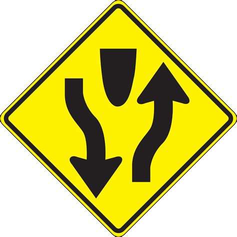 Divided Highway Symbol Lane Guidance Sign Frw657