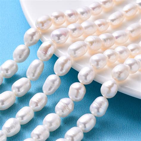 Natural Pearl Beads Grade A Cultured Freshwater Pearls Rice Shape