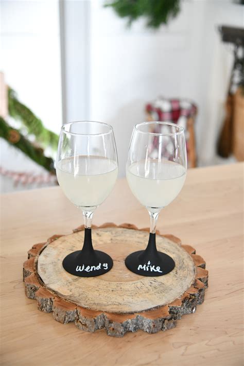 Diy Chalkboard Wine Glasses The Curated Farmhouse
