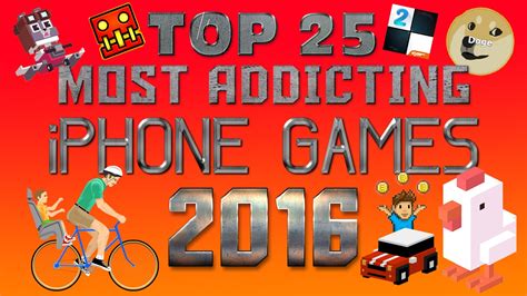 If you're looking for mobile games to help you pass the time, these apps will entertain you for hours. Top 25 Most Addicting iPhone Games of 2016!!! - YouTube