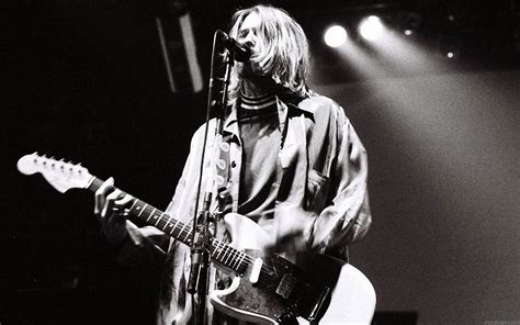 Kurt Cobain Playing Guitar Wallpaper