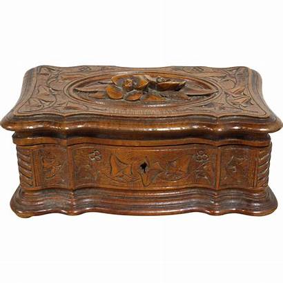 Jewelry Wood Box Wooden Antique Antiques Country