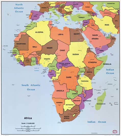 Large Detailed Political Map Of Africa With All Capitals Political
