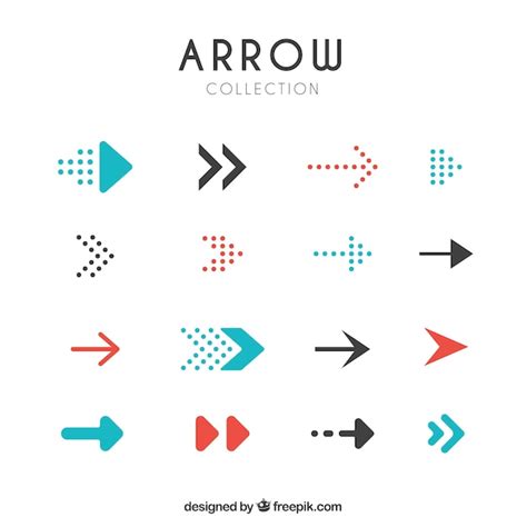 Set Of Modern Arrows Vector Free Download