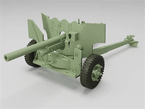 Towed Anti Tank Gun 3d Model 3ds Max Files Free Download Modeling