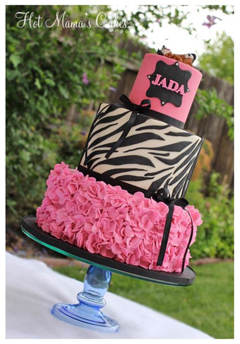 And the games will add a whole lotta fun! Pink And Zebra Print Ruffles Baby Shower - CakeCentral.com