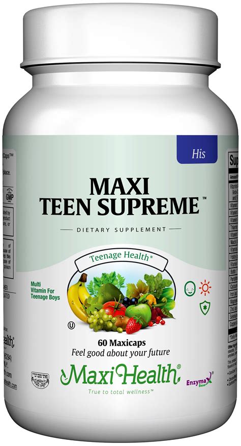 For teenagers, there is a high demand of nutrients due to a growth spurt, but the demand can be met with a balanced diet. Amazon.com: Maxi Health Teen Supreme - Hers - Advanced ...