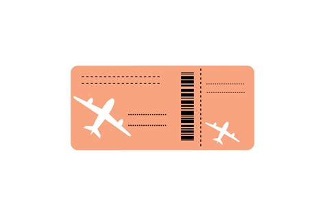 Airplane Tickets Boarding Pass For The Plane Illustration Isolated On White Background