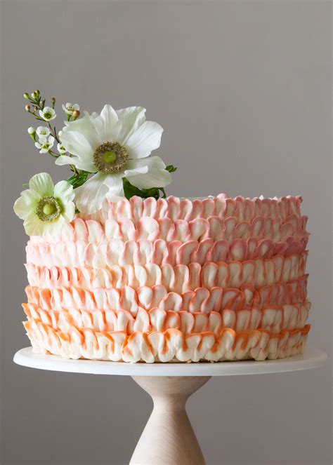 How To Make A Two Toned Ruffle Cake — Style Sweet Ca