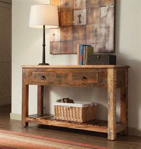 Coaster 950364 Console Table Reclaimed Wood 950364 At