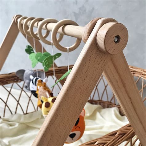Wooden Baby Play Gym Wood Play Gym Infant Activity Baby Gym Etsy