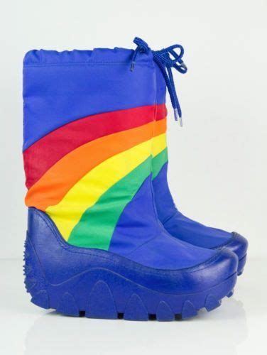 Vintage 1980s Rainbow Moon Boots Unisex Mens Size 6 Womens Size 7 5