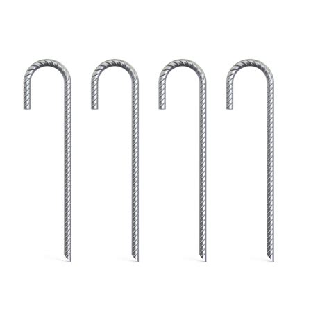 Buy AAGUT Inch Galvanized Rebar Stakes J Hook Dig Defence Fence Stakes Canopy Stakes