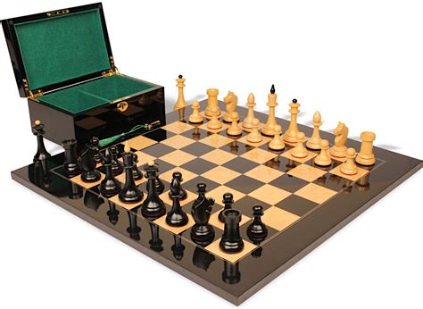 Queens Gambit Series Final Game Chess Set With Ebonized And Boxwood