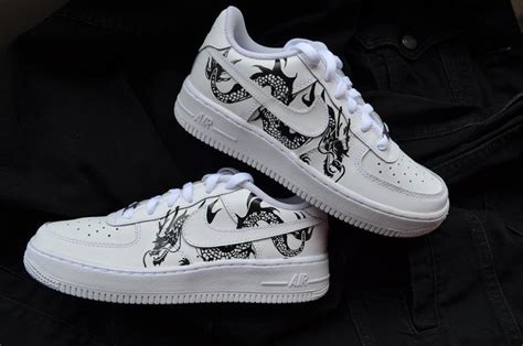 Dragon Nike Air Force Custom Shoes Fait Sur Commande Etsy En 2023