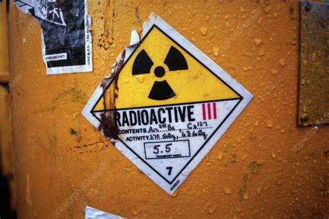 Radioactive Warning Label Stock Image T1670185 Science Photo Library