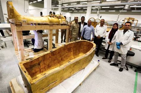 after 3 300 years king tut s coffin leaves his tomb for the first time ever