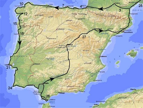 Cartina Nord Spagna