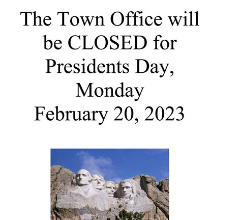 The Town Office Closed Presidents Day Monday February 20 2023 Town Of Carrabassett Valley