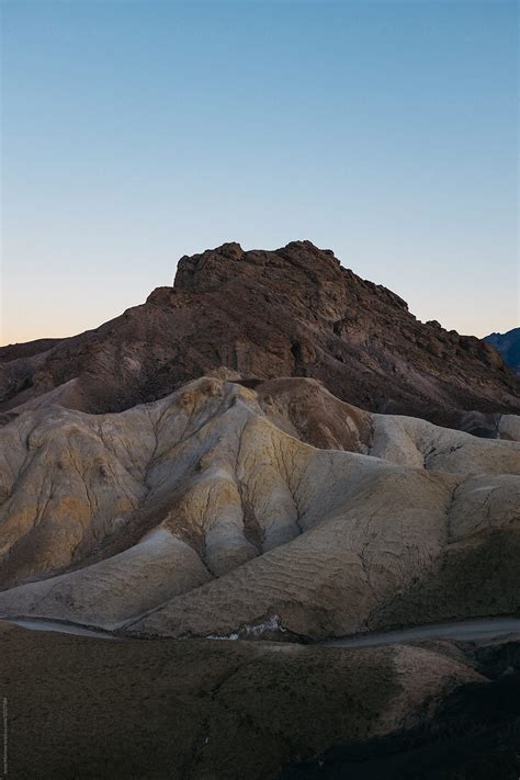 Tall Mountain Shape In Death Valley Landscape National Park Usa By