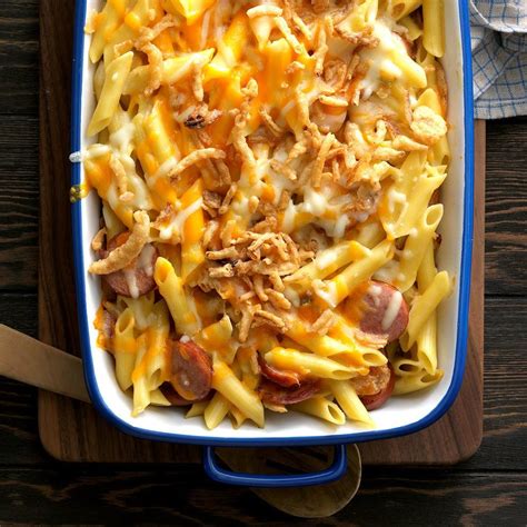 Smoked sausage is nice to have on hand because it is already cooked so it can be eaten hot or cold. Penne and Smoked Sausage Casserole Recipe | Taste of Home