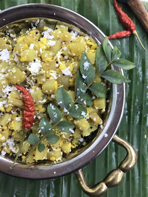 Banana Stem Curry Vazhaithandu With Moong Dal Saffron Trail