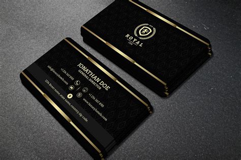 25 Black And Gold Business Card Templates