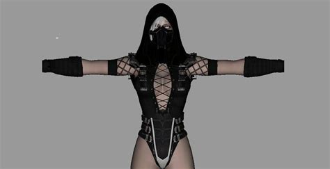 Mortal Kombat Female Noob Saibot Front Model By Merzerfull On Deviantart