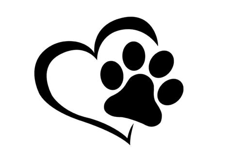 Heart Pawprint Svg Free Svg Cut Files For Cricut And Silhouette