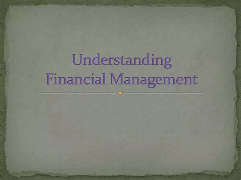 Financial management | PPT