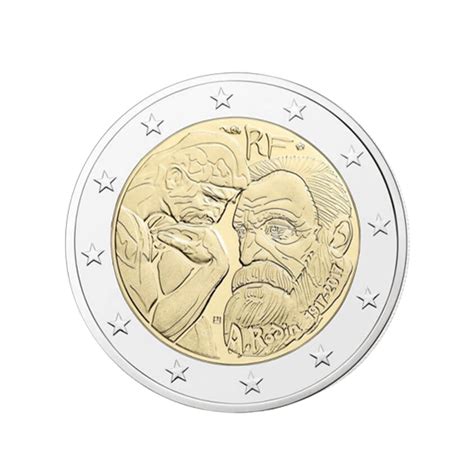 France 2017 2 Euro Commemorative Auguste Rodin Pieces Et