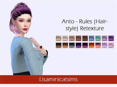 The Sims Resource Lmcs Anto Rules Hairstyle Retexture