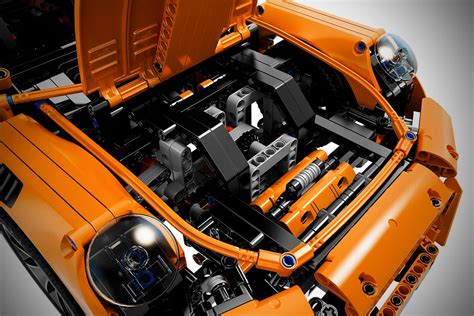 The overall design of the porsche 911 gt3 rs itself is very nicely done as well as the orange color scheme although it would've looked cooler with the black and white. lego technic porsche 911 gt3 rs luggage space | AUTOBICS