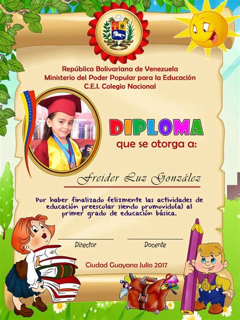 A Diploma Certificate With Cartoon Characters On It