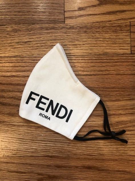 Fendi Roma Face Mask Etsy Rubber Bead Fendi Face Mask