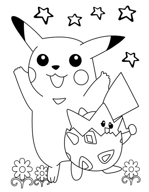 Coloring Page Pokemon Coloring Pages 81 Pikachu Coloring Page