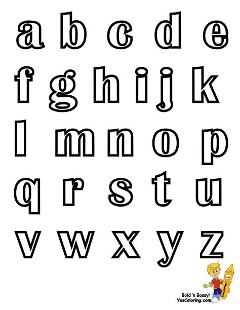 Traditional Free Alphabet Coloring Pages | Learn Alphabet Letters