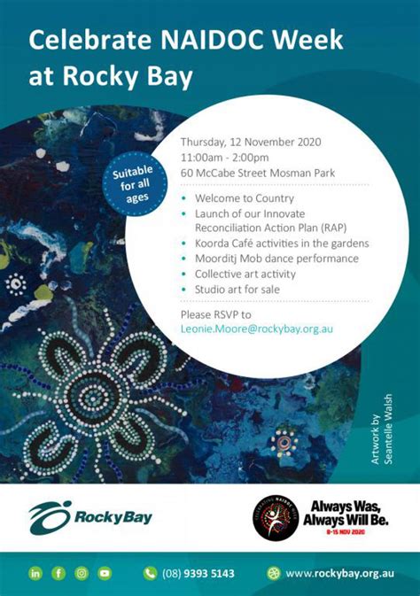 Naidoc week celebrations are held across australia each july to celebrate the history, culture and achievements of aboriginal and torres strait islander peoples. Celebrate NAIDOC Week at Rocky Bay including launch of ...