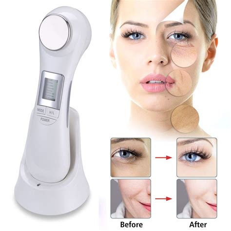 5 In1 Multifunctional Facial Massager High Frequency Skin Tightening Colorful Led Light Therapy