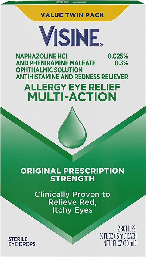 Visine Allergy Eye Relief Multi Action Antihistamine Redness Relief Eye
